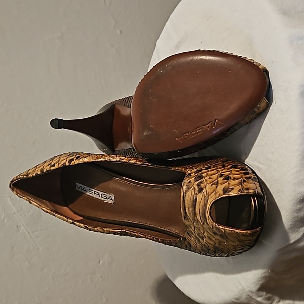 SNAKE SKIN VIA SPIGA HEELS 3.5 INCHES